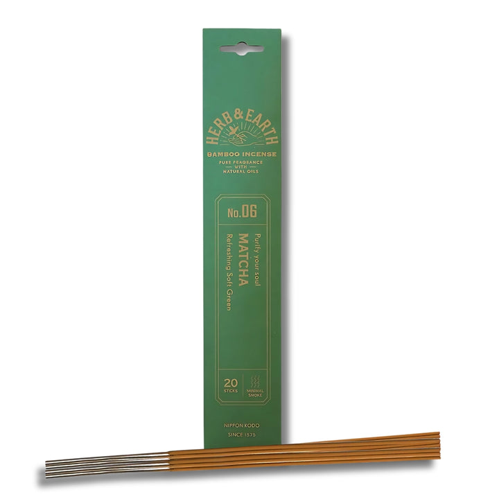 Herb & Earth - Matcha Räucherstäbchen, 3 Stück