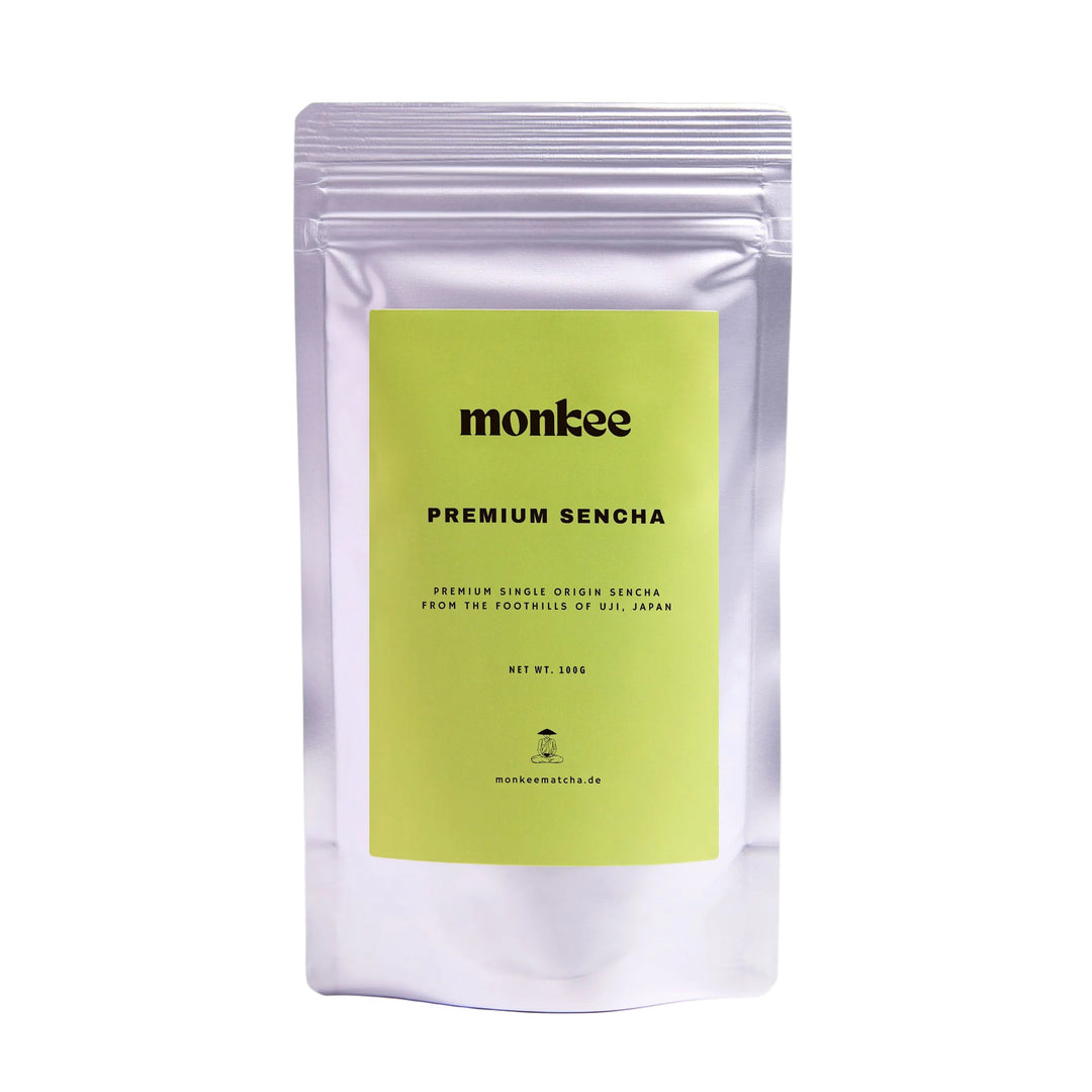 Premium Sencha Grüntee Fukamushi 100g Beutel – Monkee Matcha